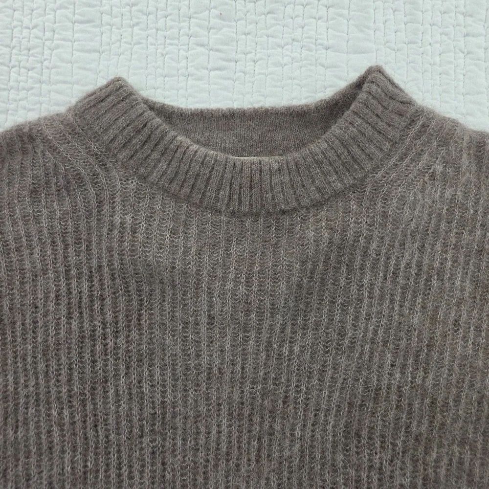 Everlane Alpaca Cocoon Crew Sweater Womens S Gray NWOT Oversized Wool Blend